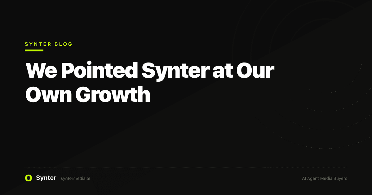 We Pointed Synter at Our Own Growth
