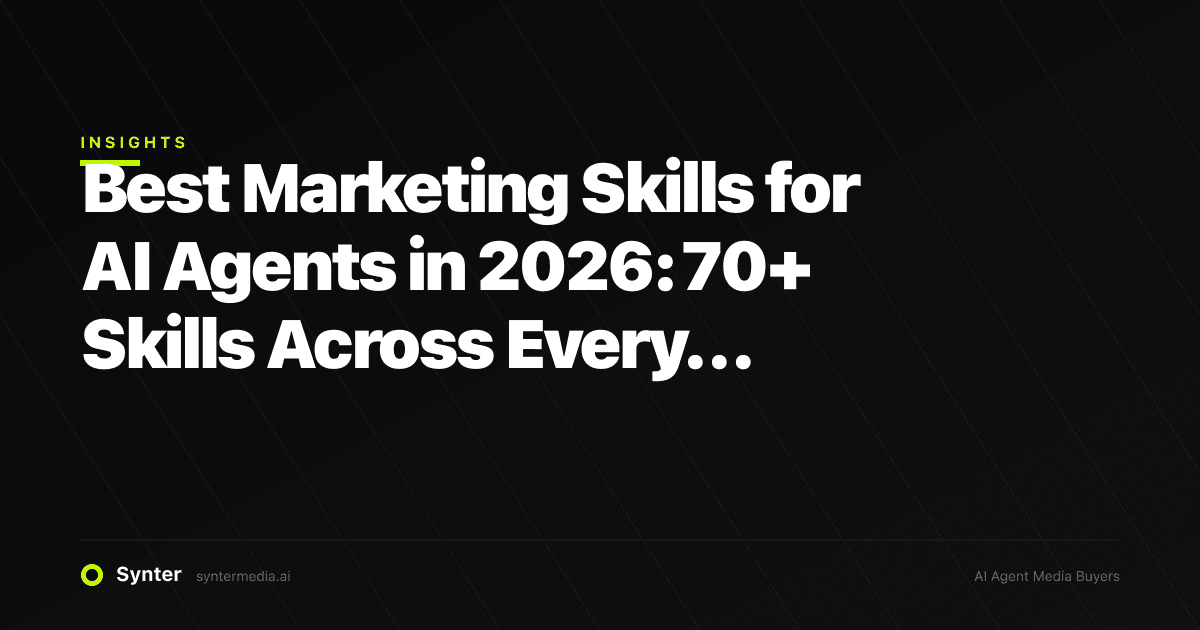 Best Marketing Skills for AI Agents in 2026: 70+ Skills Across Every Platform