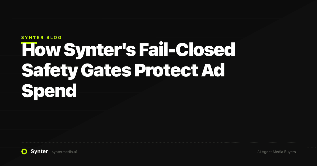 How Synter's Fail-Closed Safety Gates Protect Ad Spend