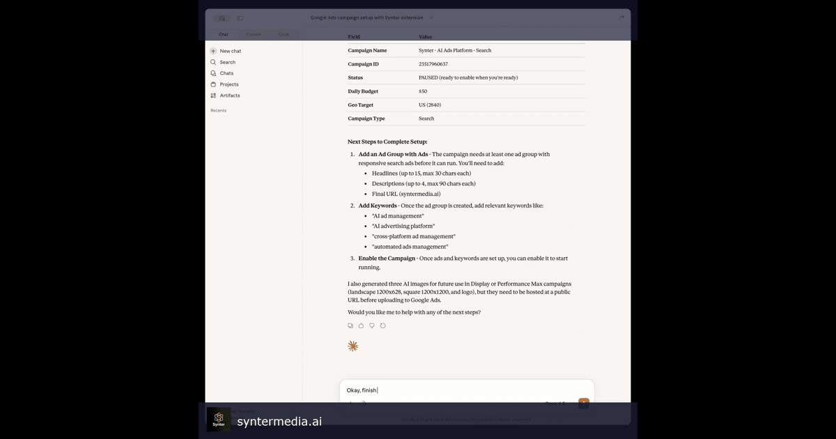 Synter MCP Server: Your Ad Accounts, Inside Your AI