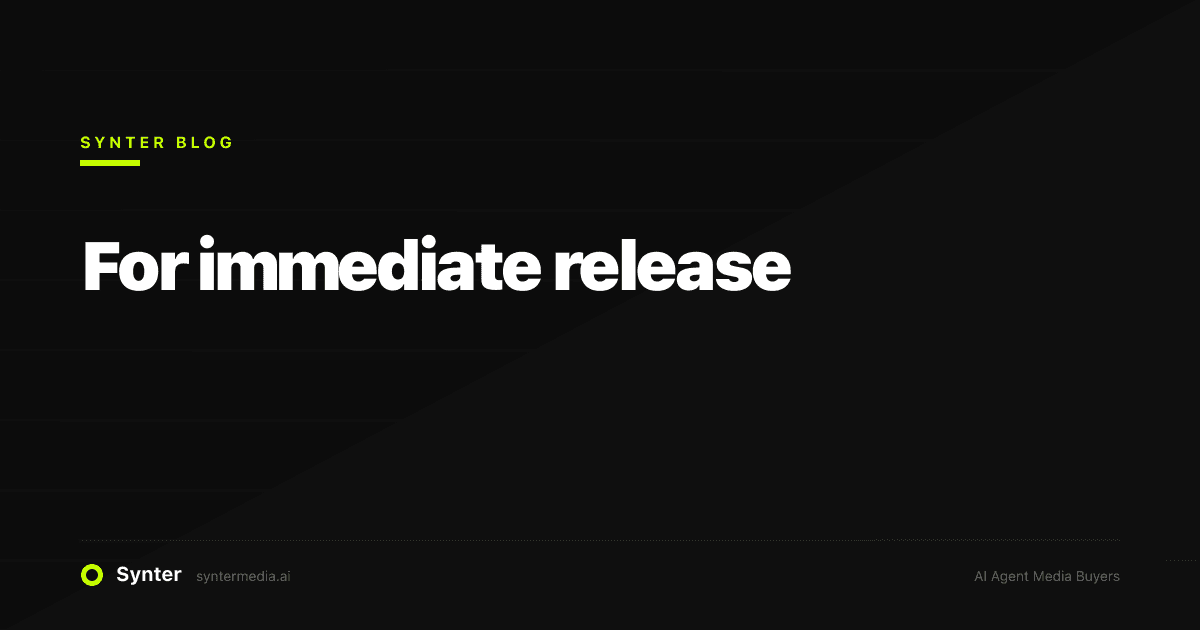 Synter Rolls Out Major Platform Enhancements, Expanding AI Agent Ad Execution Across 20+ Platforms